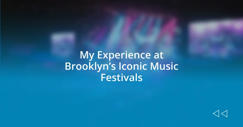 My Experience at Brooklyn’s Iconic Music Festivals